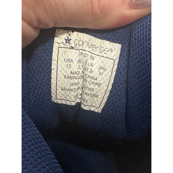 Converse Chuck Taylor All Star Leather Sneakers White Red Blue - Picture 8 of 8